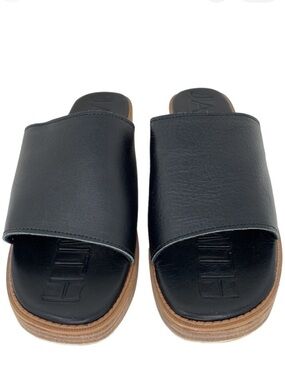 James Smith Shoes Platforms Slip on Sandals Black Size 38
